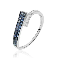 Histoire d'Or Bague Amelie Or Blanc Saphir Et Diamant Hot