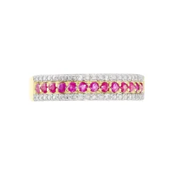 Histoire d'Or Bague Amias Diamant or jaune rubis