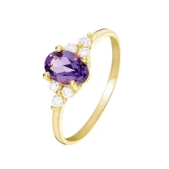 Histoire d'Or Bague Anaid Or Jaune Amethyste Et Oxyde De Zirconium