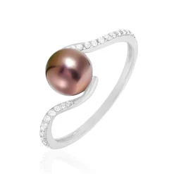 Histoire d'Or Bague Anais Or Blanc Perle De Culture Et Oxyde De Zirconium Online