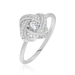Histoire d'Or Bague Anasthase Argent Blanc Oxyde De Zirconium Sale