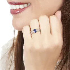 Histoire d'Or Bague Andrea Or Blanc Saphir Et Diamant Clearance