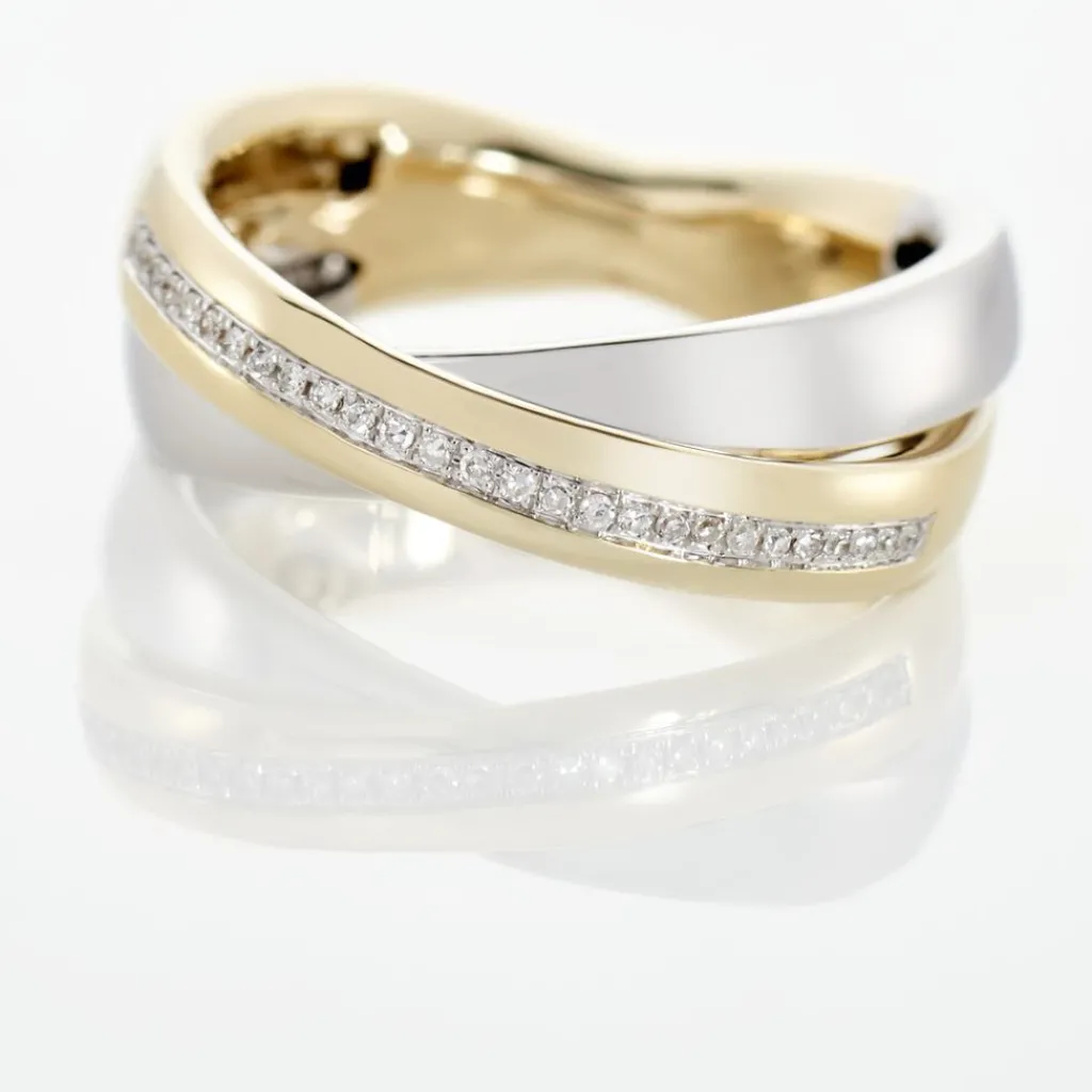 Histoire d'Or Bague Andrette Or Bicolore Diamant New