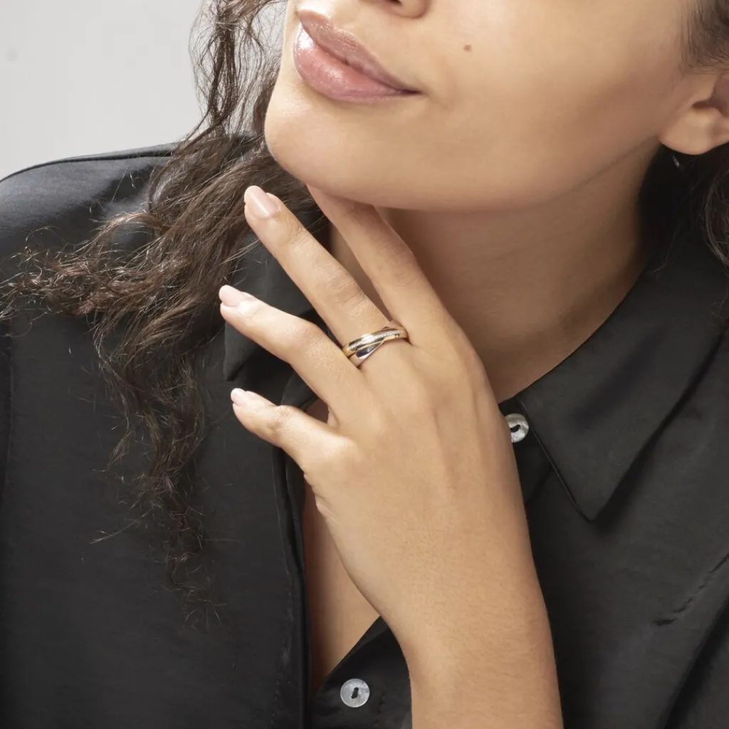 Histoire d'Or Bague Andrette Or Bicolore Diamant New