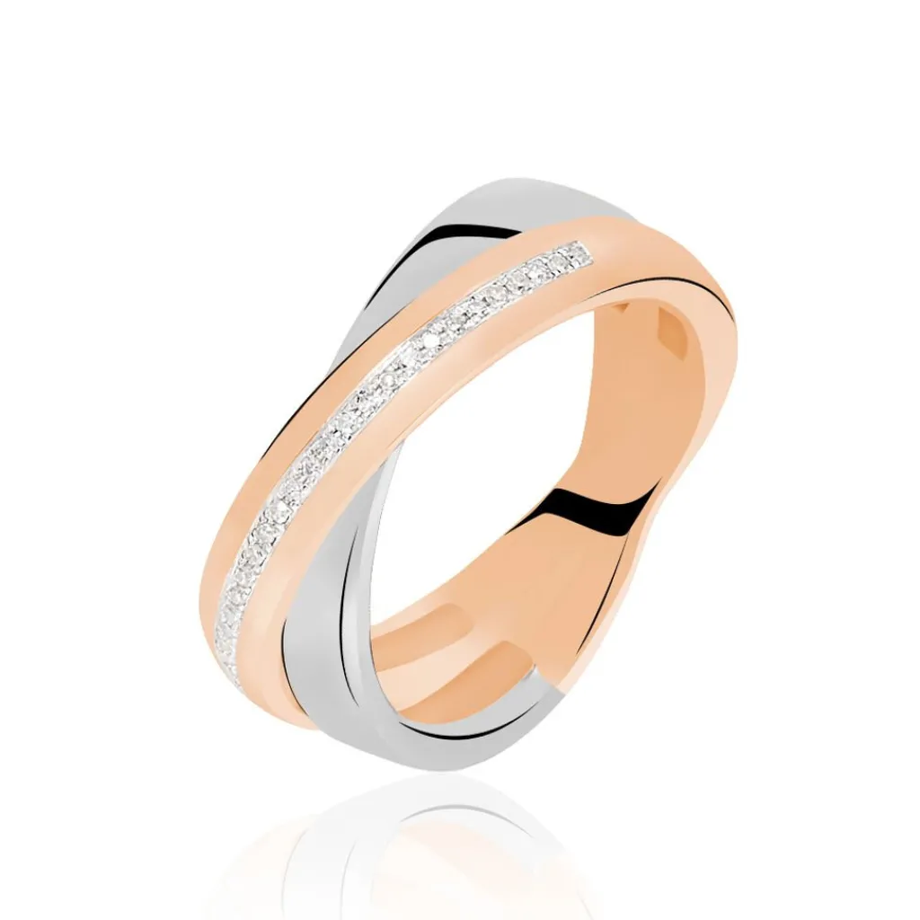 Histoire d'Or Bague Andrette Or Bicolore Diamant Hot
