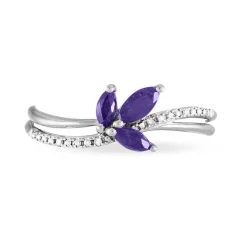 Histoire d'Or Bague Angie Or Blanc Amethyste Et Diamant Outlet