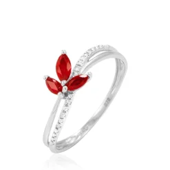 Histoire d'Or Bague Angie Et Diamant or blanc rubis Outlet