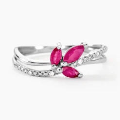 Histoire d'Or Bague Angie Et Diamant or blanc rubis Discount