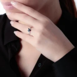 Histoire d'Or Bague Angie Or Blanc Topaze Et Diamant