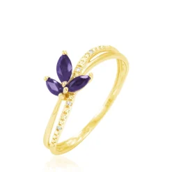 Histoire d'Or Bague Angie Or Jaune Amethyste Et Diamant Outlet