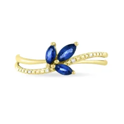 Histoire d'Or Bague Angie Or Jaune Saphir Et Diamant Hot