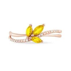 Histoire d'Or Bague Angie Or Rose Citrine Et Diamant Discount