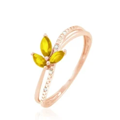 Histoire d'Or Bague Angie Or Rose Citrine Et Diamant Hot