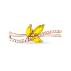 Histoire d'Or Bague Angie Or Rose Citrine Et Diamant Hot