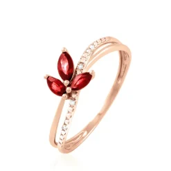 Histoire d'Or Bague Angie Or Rose Rubis Et Diamant Online