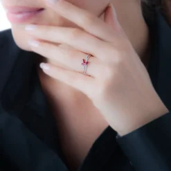 Histoire d'Or Bague Angie Or Rose Topaze Et Diamant Sale