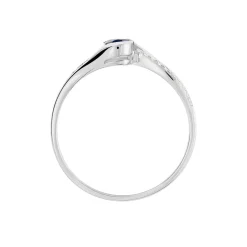 Histoire d'Or Bague Anja Et Diamant or blanc saphir Discount