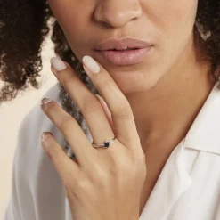 Histoire d'Or Bague Anja Et Diamant or blanc saphir Discount