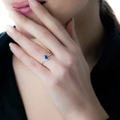 Histoire d'Or Bague Anja Or Blanc Topaze Et Diamant Hot