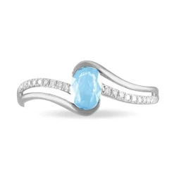 Histoire d'Or Bague Anja Or Blanc Topaze Et Diamant Sale