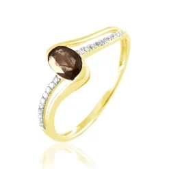 Histoire d'Or Bague Anja Or Jaune Quartz Et Diamant Online