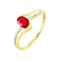 Histoire d'Or Bague Anja Or Jaune Rubis Et Diamant