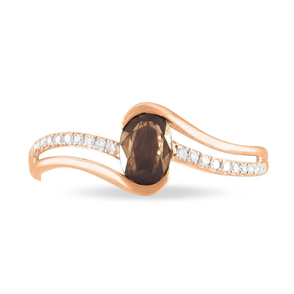 Histoire d'Or Bague Anja Or Rose Quartz Et Diamant Clearance