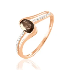 Histoire d'Or Bague Anja Or Rose Quartz Et Diamant Online