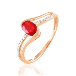Histoire d'Or Bague Anja Or Rose Rubis Et Diamant Outlet
