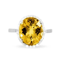 Histoire d'Or Bague Anna Or Blanc Citrine Et Diamant Sale