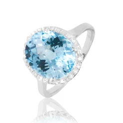 Histoire d'Or Bague Anna Or Blanc Topaze Et Diamant Sale