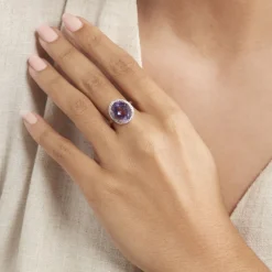 Histoire d'Or Bague Anna Or Jaune Amethyste Et Oxyde De Zirconium or jaune amethyste violette Clearance