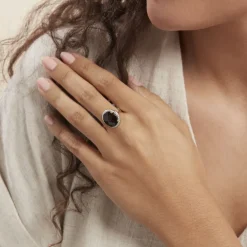 Histoire d'Or Bague Anna Or Jaune Quartz Et Oxyde De Zirconium or jaune quartz marron Sale