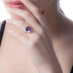 Histoire d'Or Bague Anna Or Rose Amethyste Et Diamant Clearance