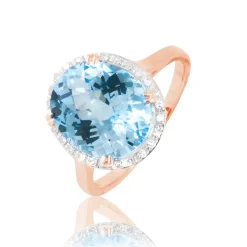 Histoire d'Or Bague Anna Or Rose Topaze Et Diamant