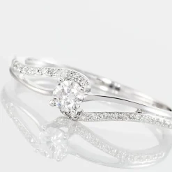 Histoire d'Or Bague Antigone Or Blanc Diamant Outlet