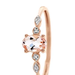 Histoire d'Or Bague Antonia Or Rose Morganite Et Oxyde De Zirconium Sale