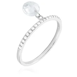 Histoire d'Or Bague Aodh Argent Blanc Oxyde De Zirconium