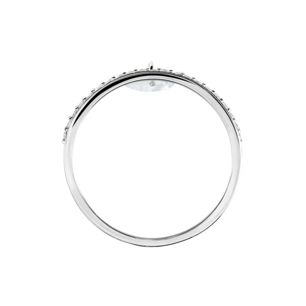 Histoire d'Or Bague Aodh Argent Blanc Oxyde De Zirconium