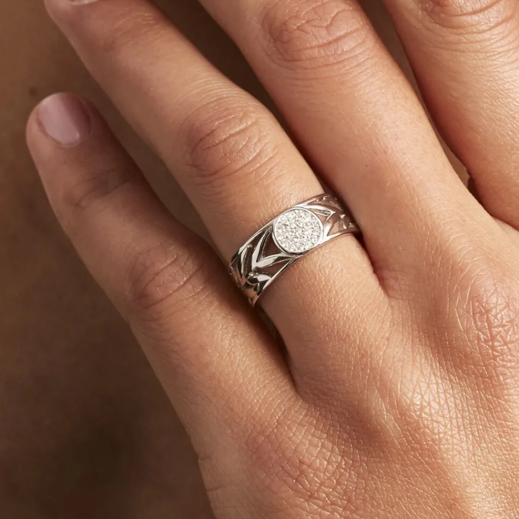 Histoire d'Or Bague Appius Argent Blanc Oxyde De Zirconium New