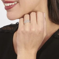 Histoire d'Or Bague Arabesque Or Blanc Diamant Online