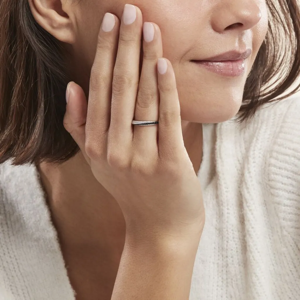 Histoire d'Or Bague Argent Blanc Agoston Oxydes De Zirconium New