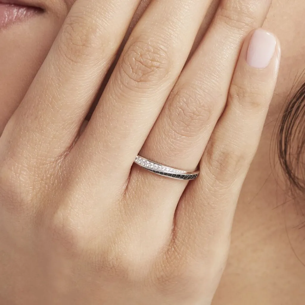 Histoire d'Or Bague Argent Blanc Agoston Oxydes De Zirconium New