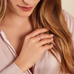 Histoire d'Or Bague Argent Blanc Atieno Oxyde De Zirconium argent blanc oxyde rose Best