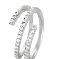 Histoire d'Or Bague Argent Blanc Bennett Oxydes De Zirconium Clearance