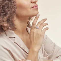 Histoire d'Or Bague Argent Blanc Boulonnaise Oxydes De Zirconium Outlet