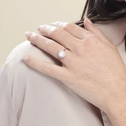 Histoire d'Or Bague Argent Blanc Cheri Perle De Culture Oxydes De Zirconium Sale