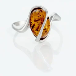 Histoire d'Or Bague Argent Blanc Leeloo Ambre Outlet