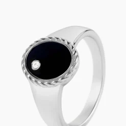 Histoire d'Or Bague Argent Blanc Lugus Email Et Oxyde De Zirconium Hot