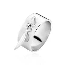 Histoire d'Or Bague Argent Blanc Psara
